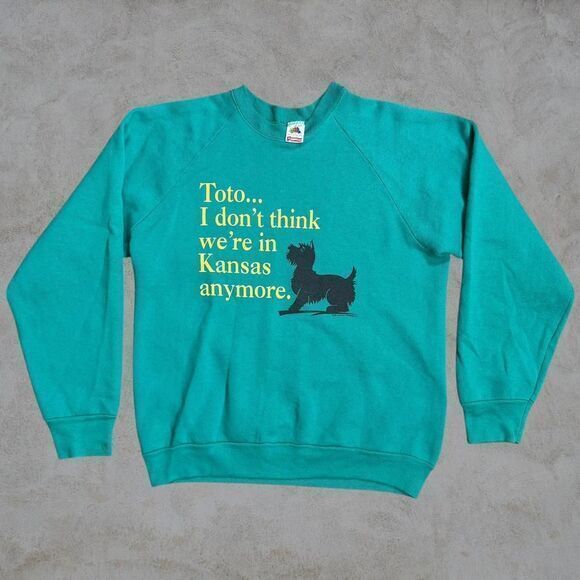 Vintage 90s Wizard Of Oz Toto Kansas Sweatshirt M Movie Tourist Disney Promo - Picture 1 of 3